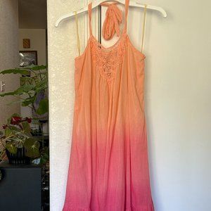 L.E.I. Size L, Pink/Orange Summer dress